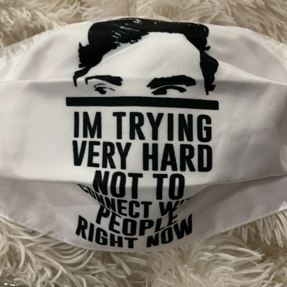 New I’m Trying Hard Not to Connect face mask
